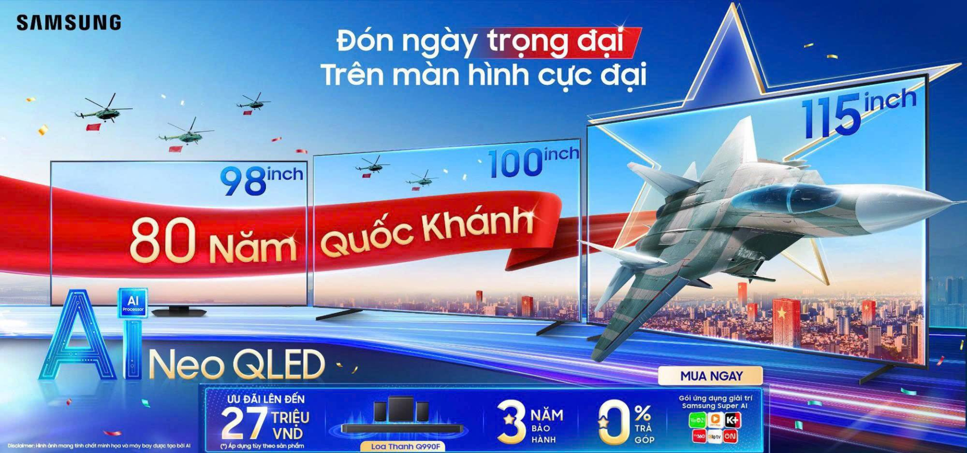 5 lý do Samsung AI TV là lựa chọn hoàn hảo cho trải nghiệm đón Quốc khánh tại gia