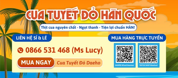 Cua Tuyết Đỏ Hàn Quốc đóng hộp – 
