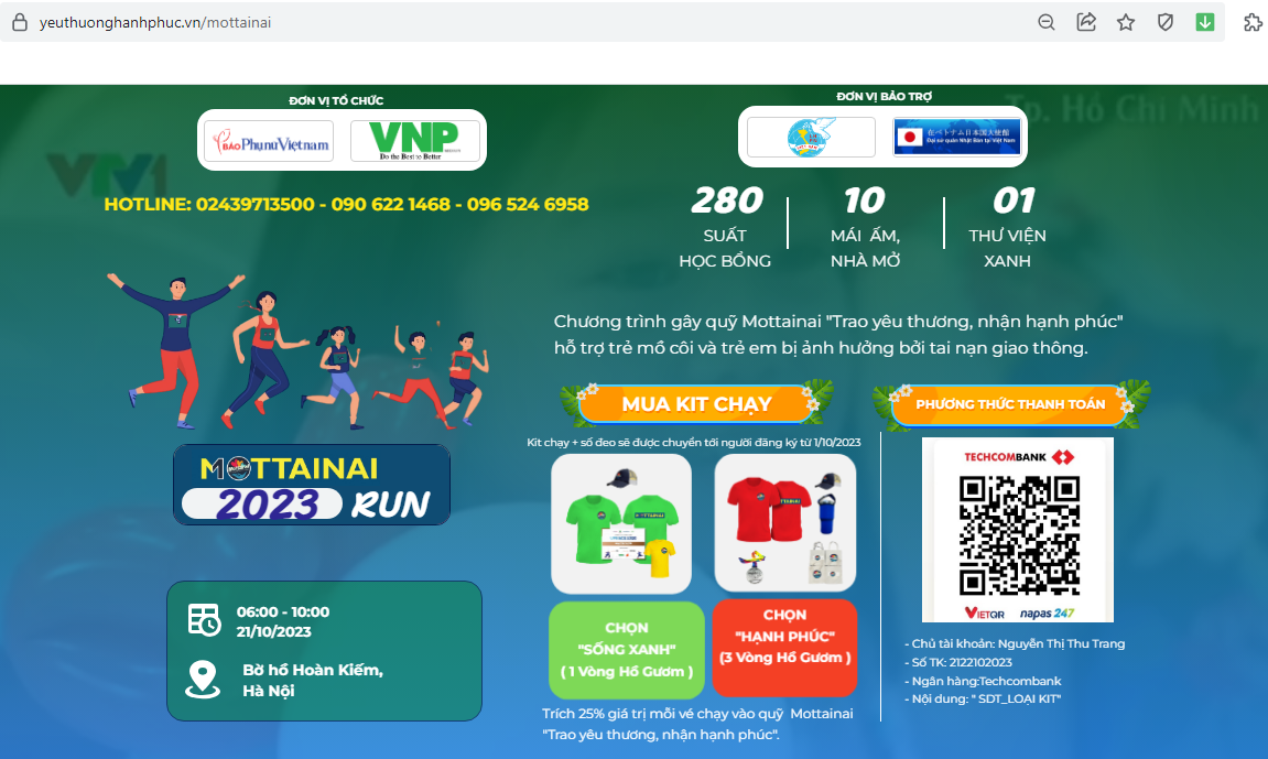“Mottainai Run 2023, chạy thôi!” - Cuộc thi chạy trao yêu thương, nhận hạnh phúc chính thức nhận đăng ký từ hôm nay